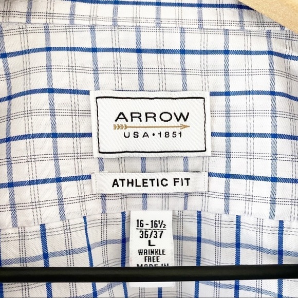 ARROW Men’s Long Sleeve Athletic Fit Dress Shirt - Picture 5 of 7